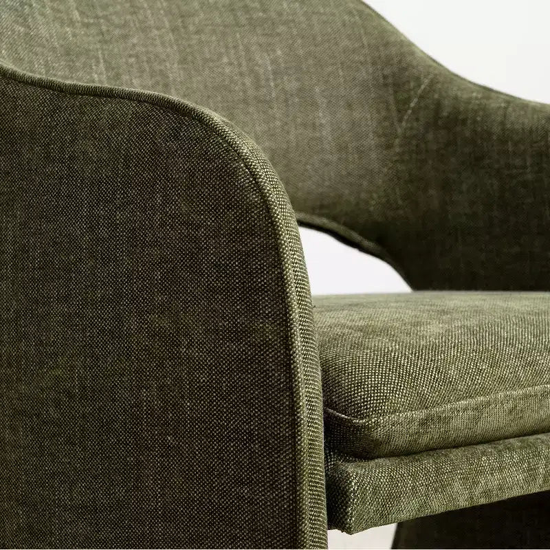 Chaises de salle à manger modernes de 8 pièces, sièges de cuisine entièrement rembourrés en tissu, chaises de salle à manger avec accoudoir intégré et piètement design