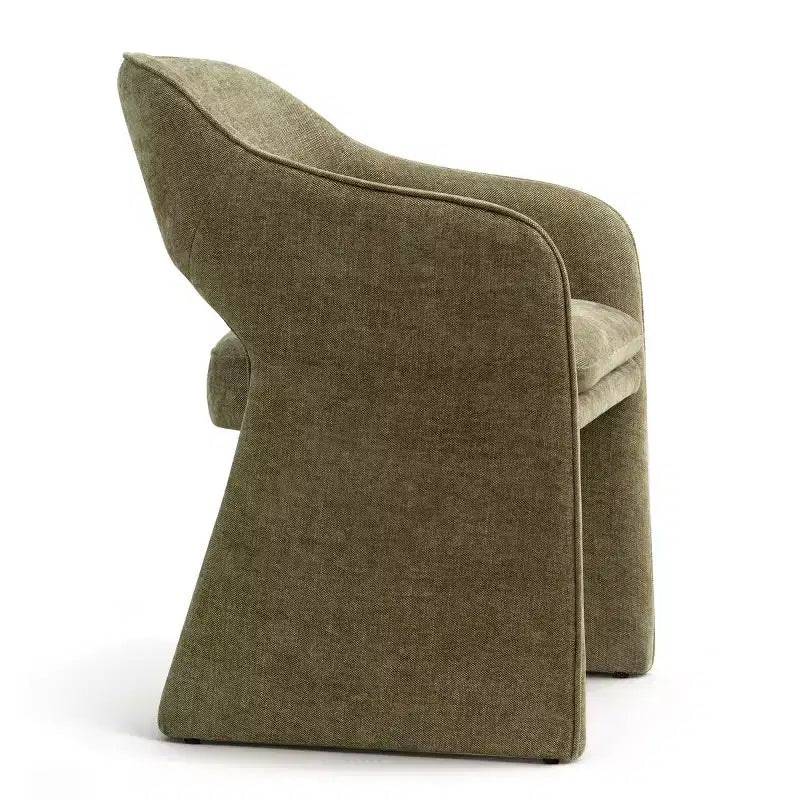Chaises de salle à manger modernes de 8 pièces, sièges de cuisine entièrement rembourrés en tissu, chaises de salle à manger avec accoudoir intégré et piètement design
