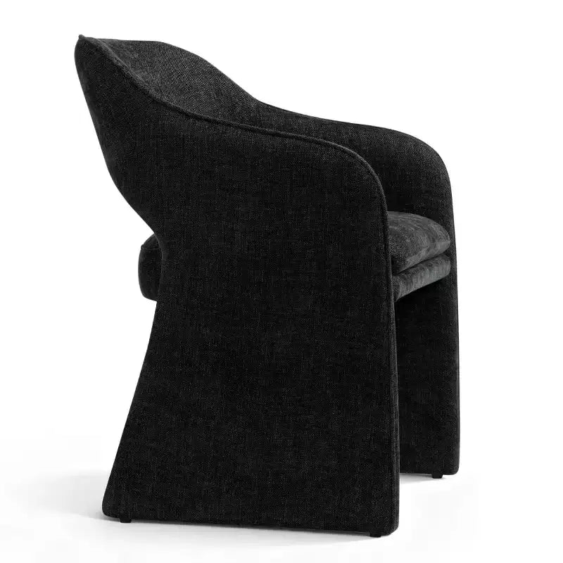 Chaises de salle à manger modernes de 8 pièces, sièges de cuisine entièrement rembourrés en tissu, chaises de salle à manger avec accoudoir intégré et piètement design