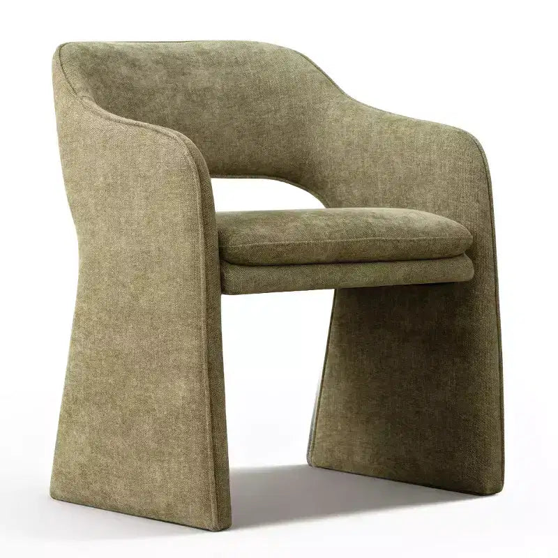 Chaises de salle à manger modernes de 8 pièces, sièges de cuisine entièrement rembourrés en tissu, chaises de salle à manger avec accoudoir intégré et piètement design