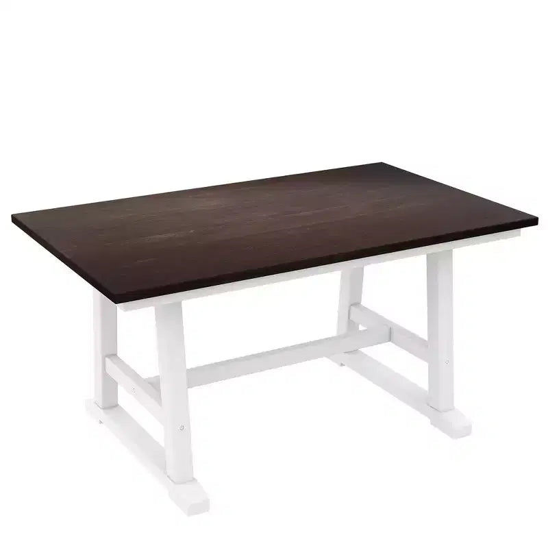 Table de Salle à Manger 6 Pièces en Bois pour 6 Personnes, Table de Cuisine Rectangulaire et 4 Chaises Latérales, Long Banc