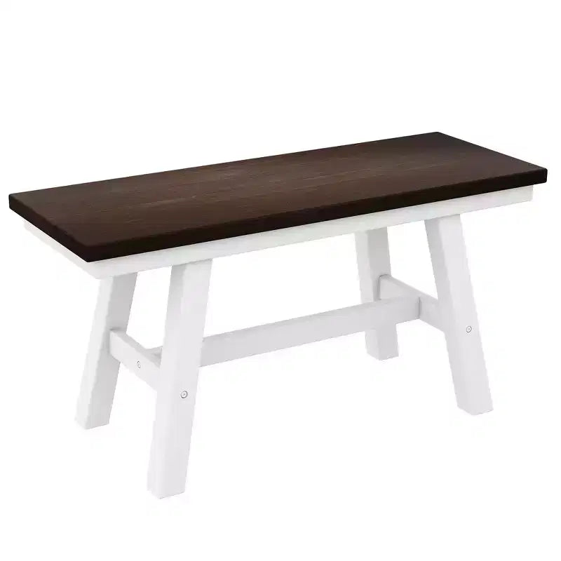 Table de Salle à Manger 6 Pièces en Bois pour 6 Personnes, Table de Cuisine Rectangulaire et 4 Chaises Latérales, Long Banc