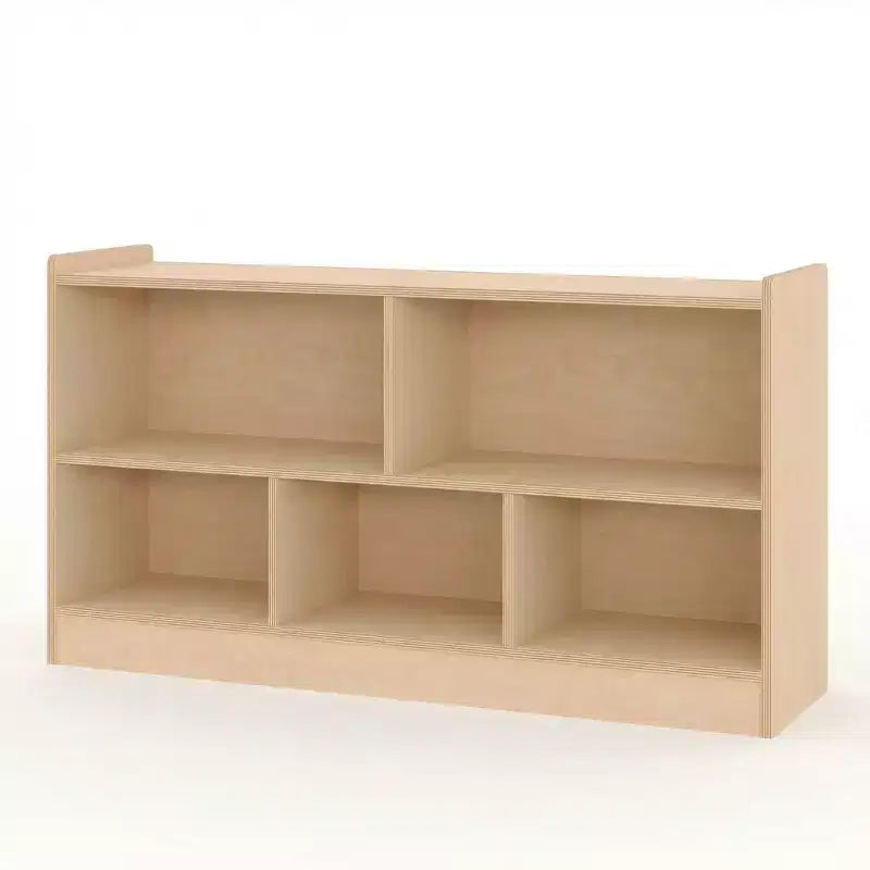 Organisateur de rangement de jouets en bois, rangement à 5 compartiments pour salle de classe pour organiser livres et jouets, étagère simple pour salle de jeux