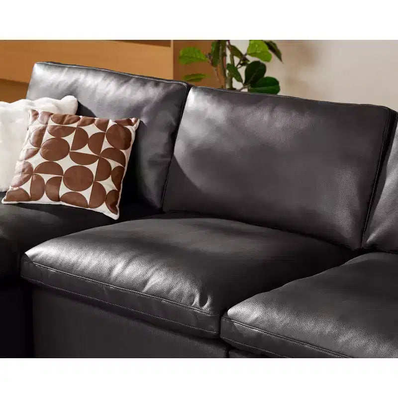 Grand canapé sectionnel modulaire Cloud pour salon, canapé confortable en duvet à assise large et profonde, structure en bois massif, assemblage sans outils