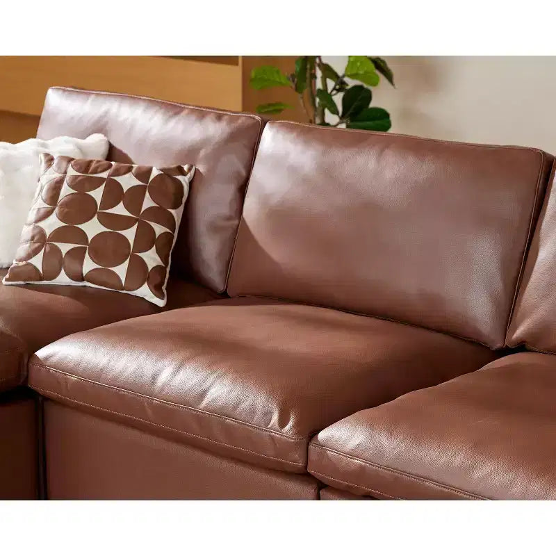Grand canapé sectionnel modulaire Cloud pour salon, canapé confortable en duvet à assise large et profonde, structure en bois massif, assemblage sans outils