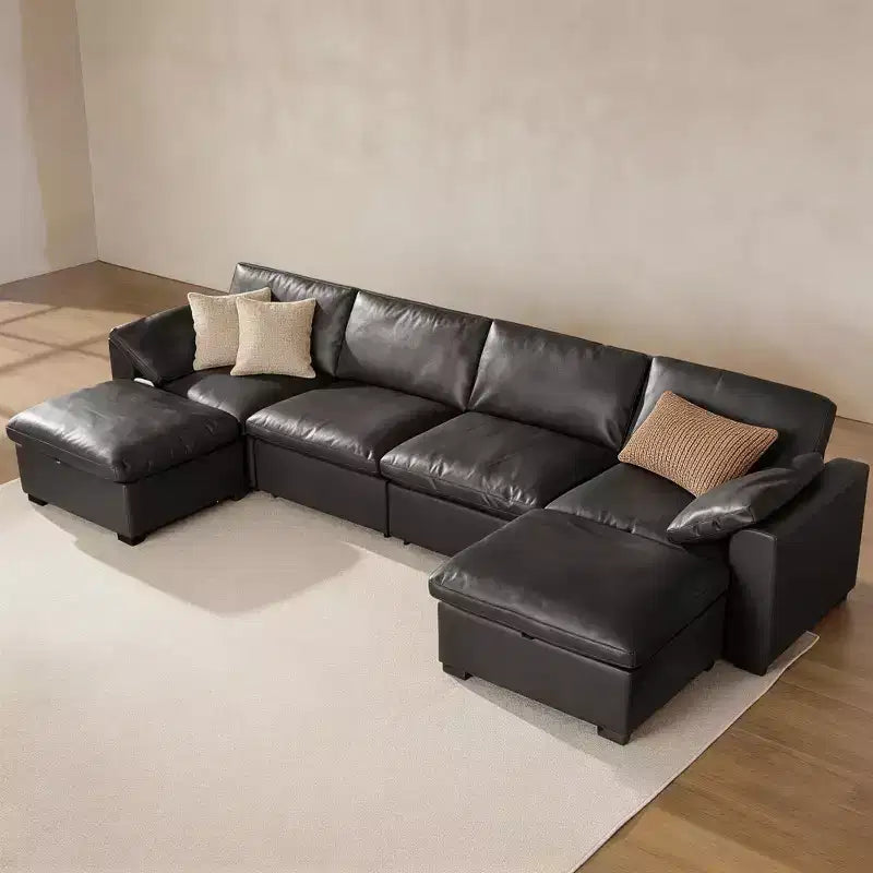 Grand canapé sectionnel modulaire Cloud pour salon, canapé confortable en duvet à assise large et profonde, structure en bois massif, assemblage sans outils