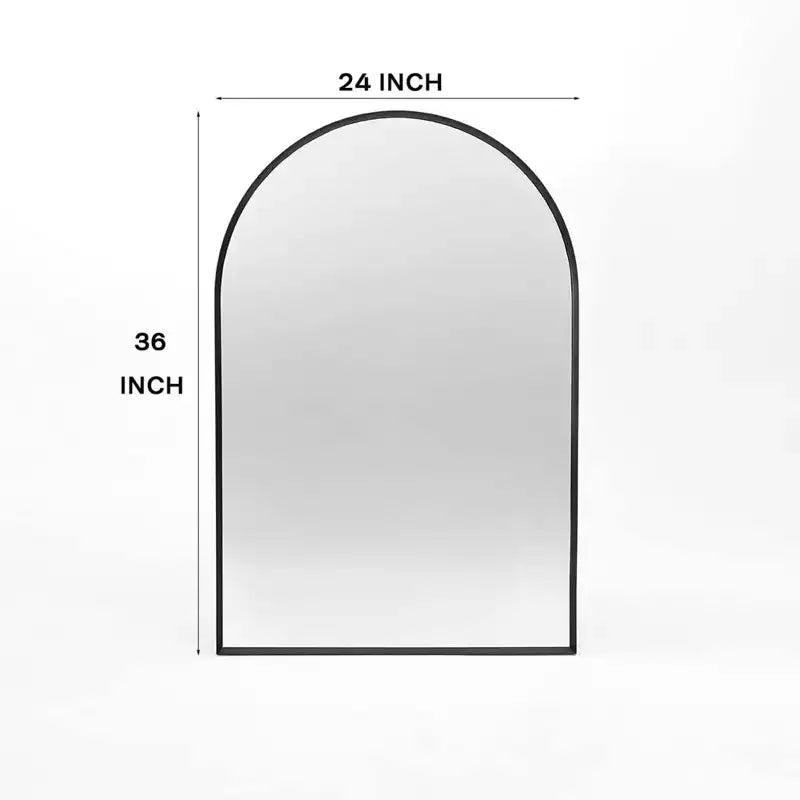 Miroir mural de salle de bain arqué en aluminium moderne Achara