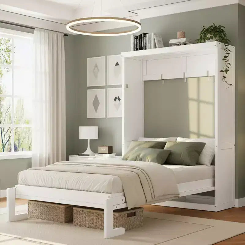 Murphy Bed with Foldable Cabinet