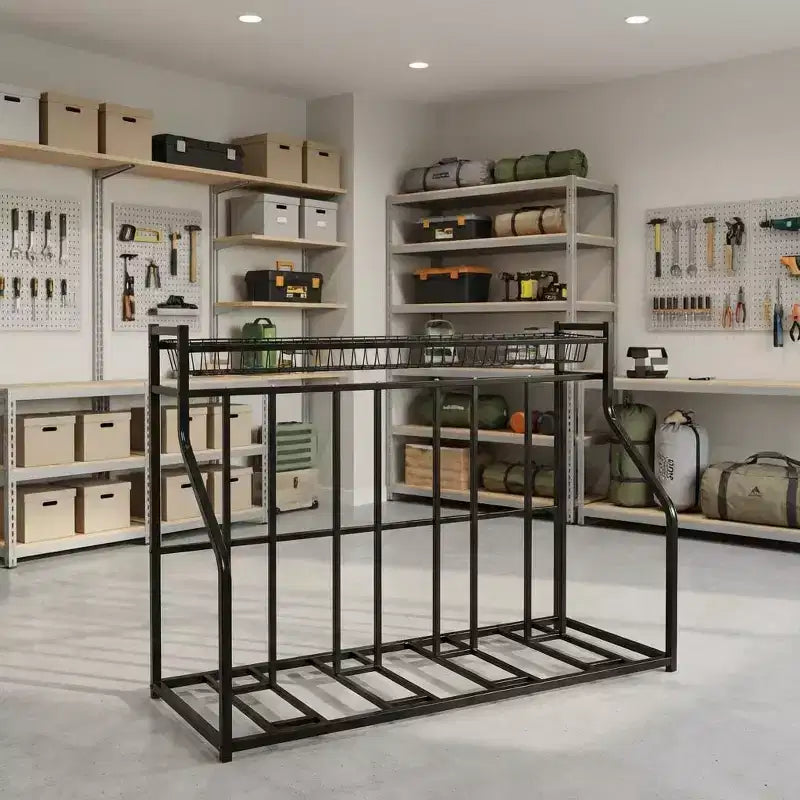 Support de rangement pour vélos de garage, support de rangement pour 4 vélos, support de rangement pour vélos d'intérieur, station de rangement pour équipements sportifs