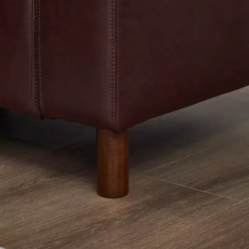 Melvin Causeuse Rembourrée en Faux Cuir Style Moderne du Milieu du Siècle 78,5