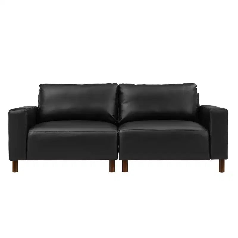 Melvin Causeuse Rembourrée en Faux Cuir Style Moderne du Milieu du Siècle 78,5
