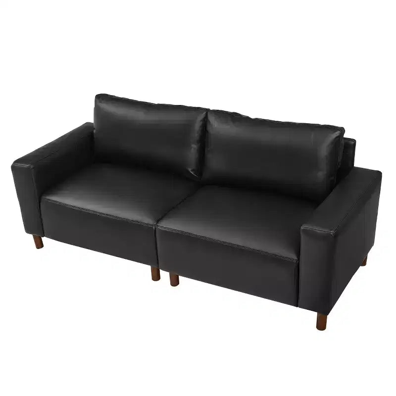 Melvin Causeuse Rembourrée en Faux Cuir Style Moderne du Milieu du Siècle 78,5