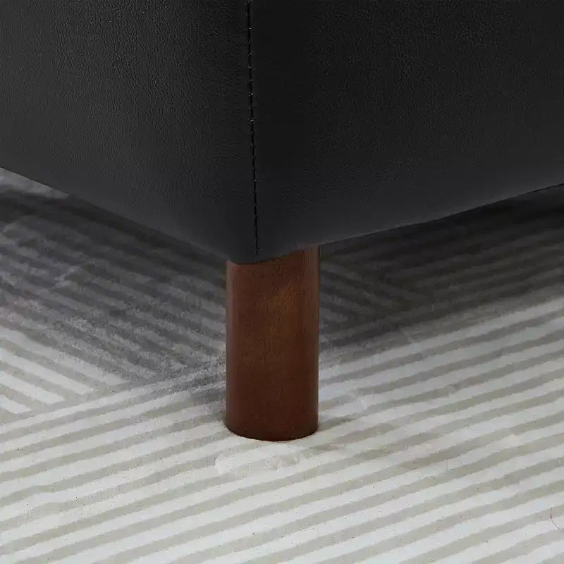 Melvin Causeuse Rembourrée en Faux Cuir Style Moderne du Milieu du Siècle 78,5