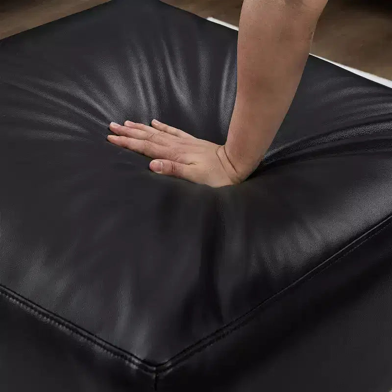 Melvin Causeuse Rembourrée en Faux Cuir Style Moderne du Milieu du Siècle 78,5