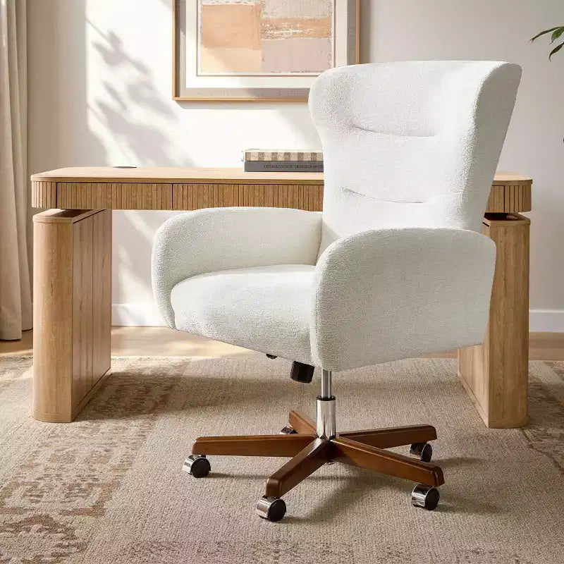 Chaise de bureau Jocelyn avec hauteur réglable et accoudoirs incurvés