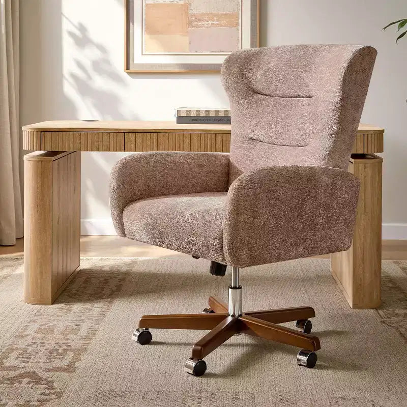 Chaise de bureau Jocelyn avec hauteur réglable et accoudoirs incurvés