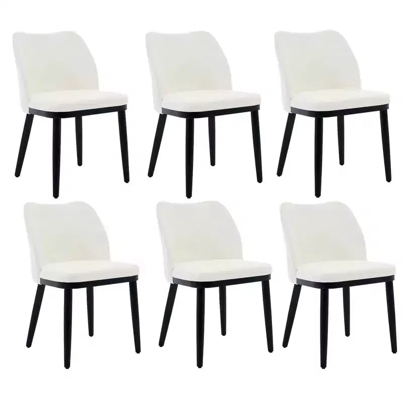 Ensemble de chaises de salle à manger modernes en tissu, chaises rembourrées avec pieds en bois, pour salle à manger et salon