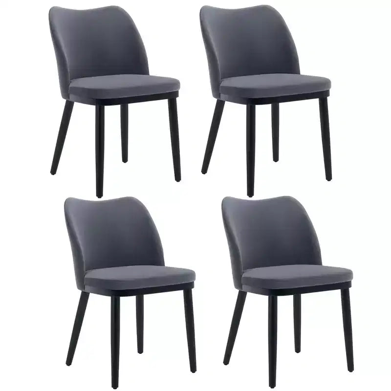 Ensemble de chaises de salle à manger modernes en tissu, chaises rembourrées avec pieds en bois, pour salle à manger et salon