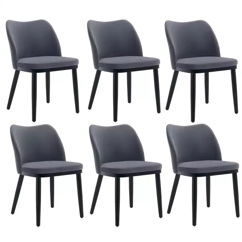 Ensemble de chaises de salle à manger modernes en tissu, chaises rembourrées avec pieds en bois, pour salle à manger et salon