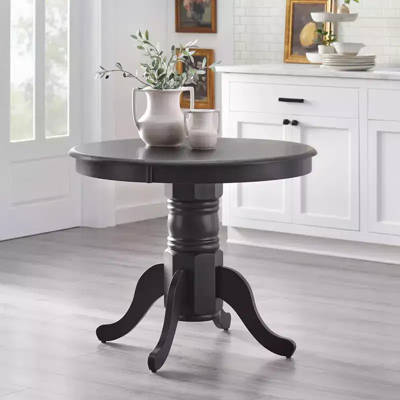 5 pièces Thorton Farmhouse table à manger ronde 40" noire