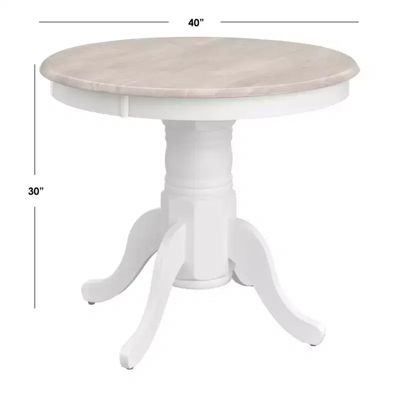 5 pièces Thorton Farmhouse table à manger ronde 40" noire